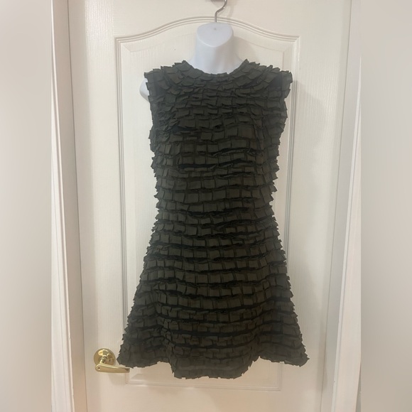 Sandro Black Ruffle Mini Dress - Picture 2 of 7